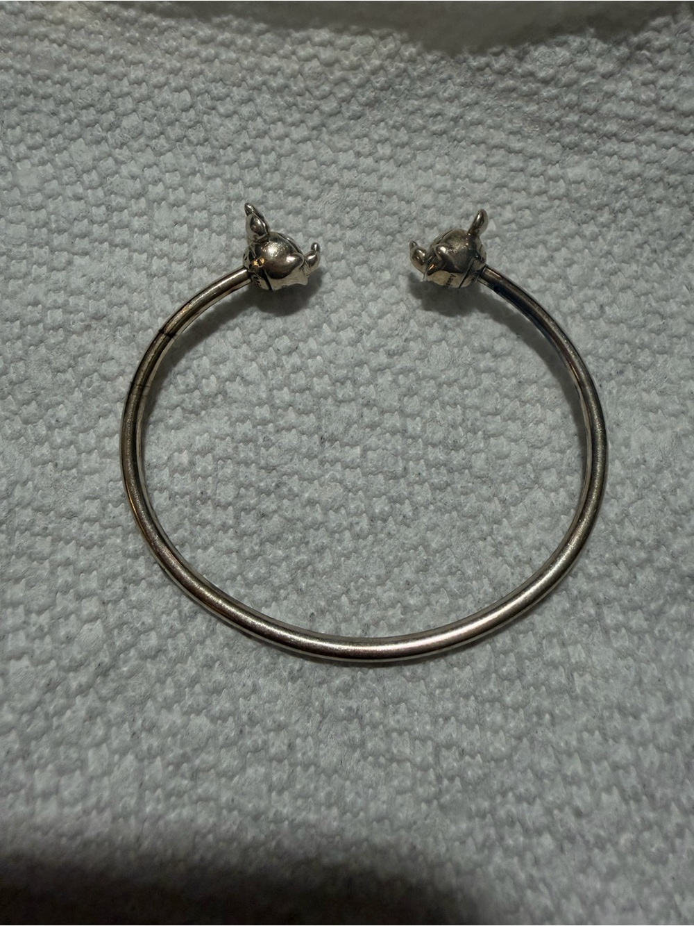 Pandora Disney Mickey & Minnie Open Bangle Bracelet 597494 Retired